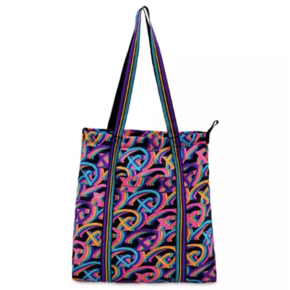 Disney Parks Store All Over “D” Icon Logo Nylon Tote with Pouch